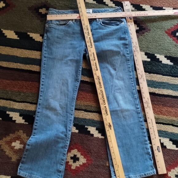 Free People We The Free Liv Flare Crop Darkwash Denim Jeans 28  OB1417538 - Picture 8 of 11